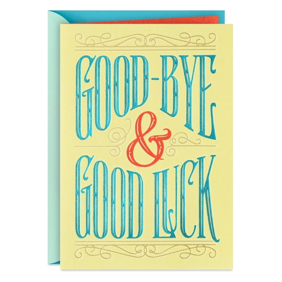 Hallmark Goodbye Card (Good Luck)