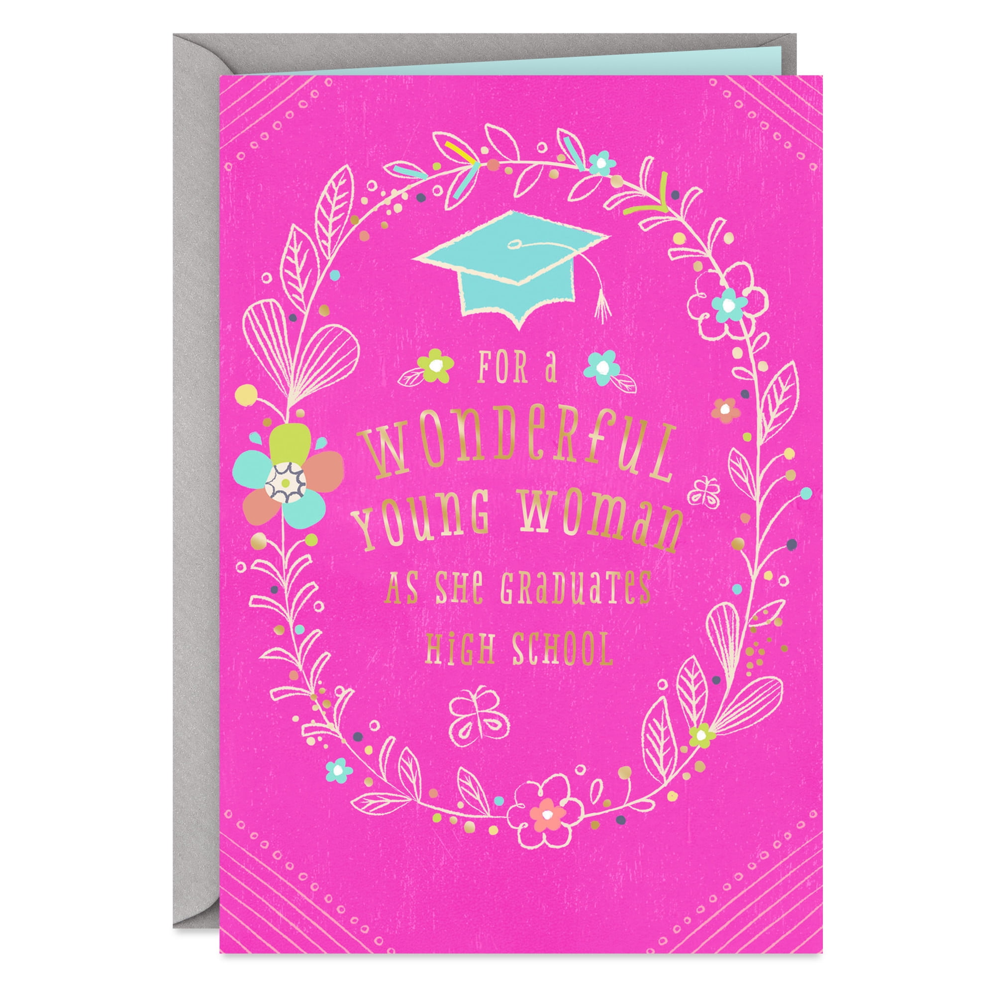 Hallmark High School Graduation Card for Her (Bright and Beautiful ...