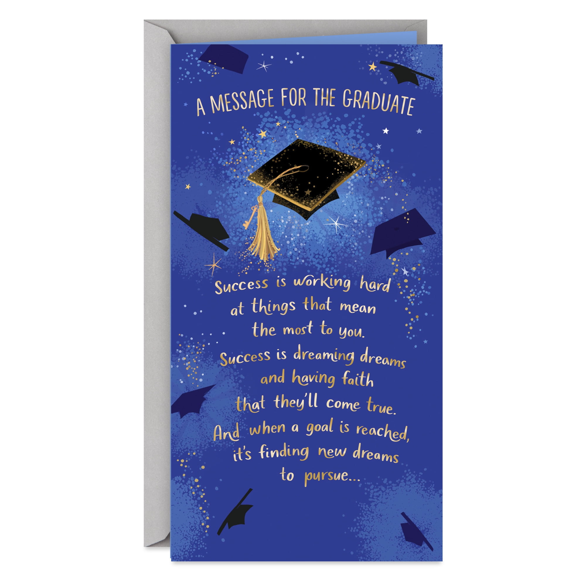 high school grad card message Editable Graduation Advice & Wishes Card