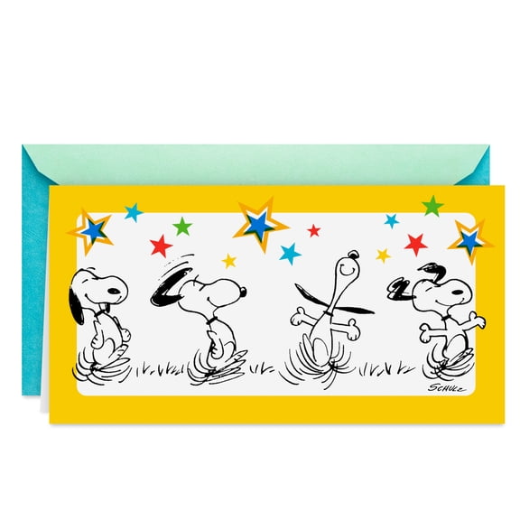 Hallmark Peanuts Money Holder Graduation Card (Snoopy Happy Dance)