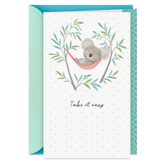 Hallmark Get Well Card (Take It Easy Koala Bear)