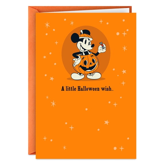 Hallmark Disney Mickey Mouse Halloween Card (Moments and Memories), 1 Count