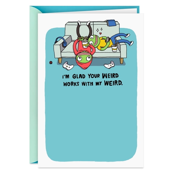 Hallmark Shoebox Funny Love Card (Glad Your Weird Works With My Weird)