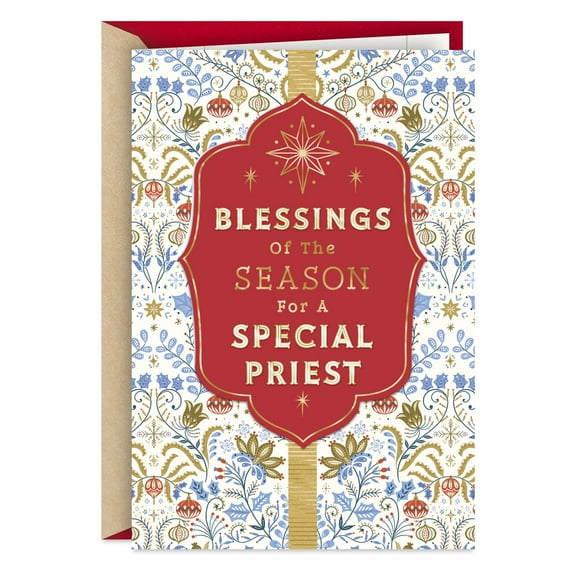 DaySpring Religious Christmas Card for Priest (Blessings of The Season)