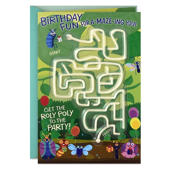 Hallmark Birthday Card for Kids (Roly Poly Maze Game)