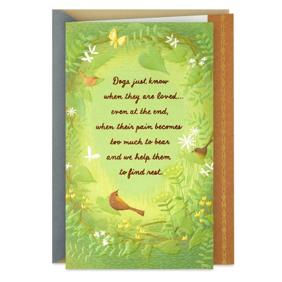 Hallmark Sympathy Card for Loss of Dog (They Know When They're Loved)