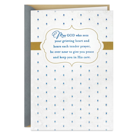 DaySpring Religious Sympathy Card (White Flowers)