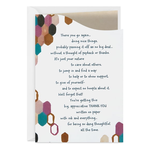 Hallmark Thank You Card (You're So Dang Thoughtful)