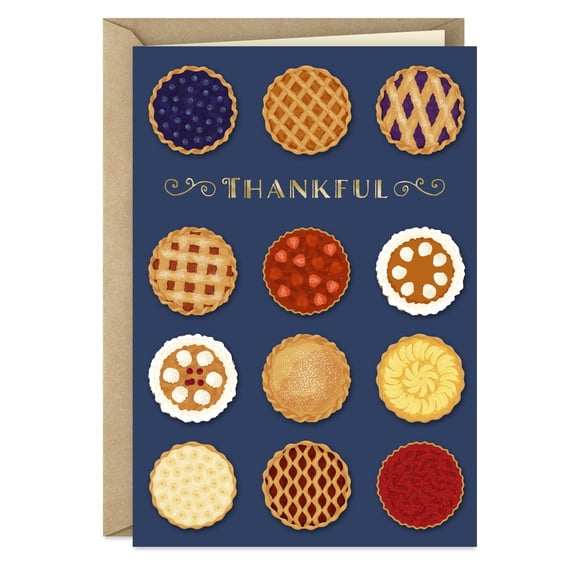 Hallmark Thanksgiving Card (Pies, Enjoy Every Moment)