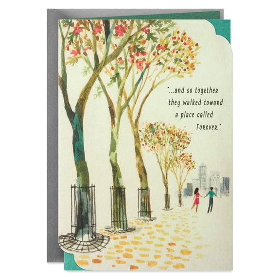 Hallmark Engagement Card (Walking Toward Forever Together)