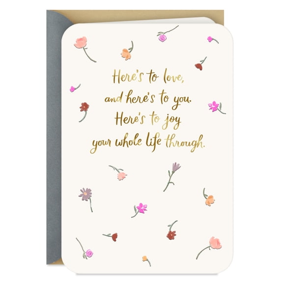 Hallmark Wedding Shower Card (Here's To Love)