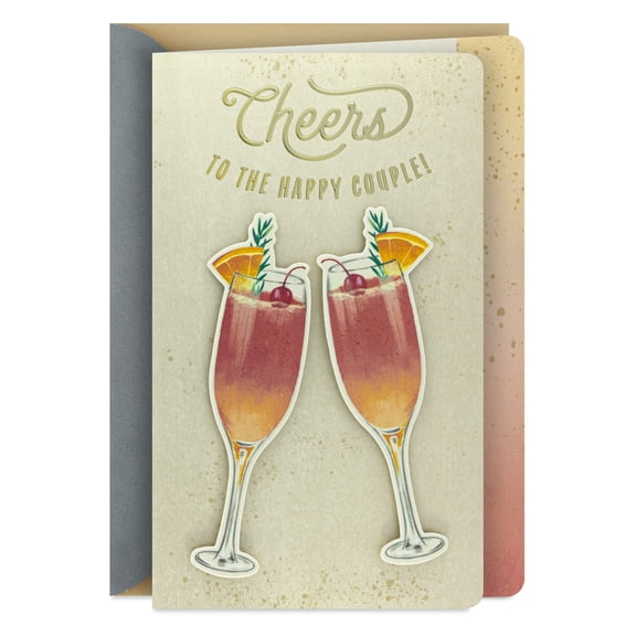 Hallmark Bridal Shower Card (Cheers to the Happy Couple)