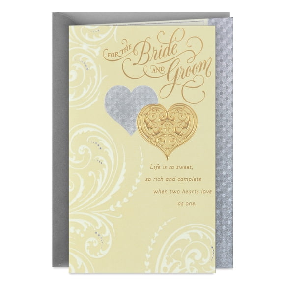 Hallmark Wedding Card from Both (Two Hearts Love As One)