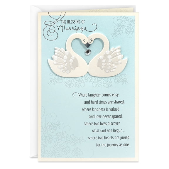 DaySpring Religious Wedding Card (Two Hearts Joined as One)