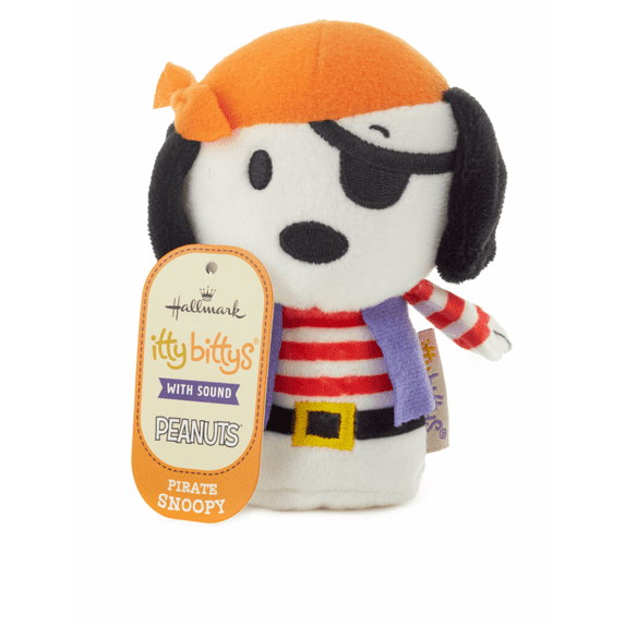 Hallmark Halloween Itty Bittys Peanuts Snoopy Pirate Plush With Sound New w Tag