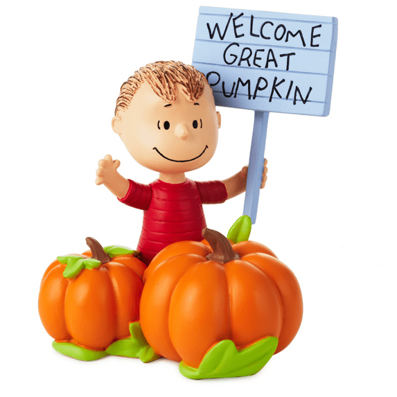 Hallmark Halloween Peanuts Linus Welcome Great Pumpkin Figurine New