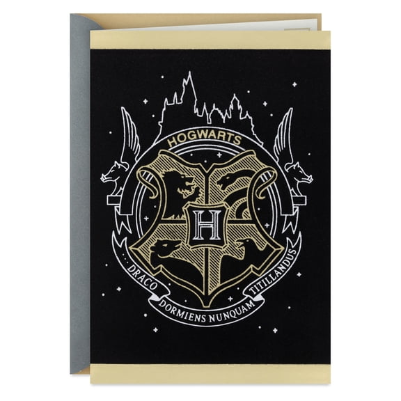Hallmark Harry Potter Birthday Card (Hogwarts Crest Amazing Person)