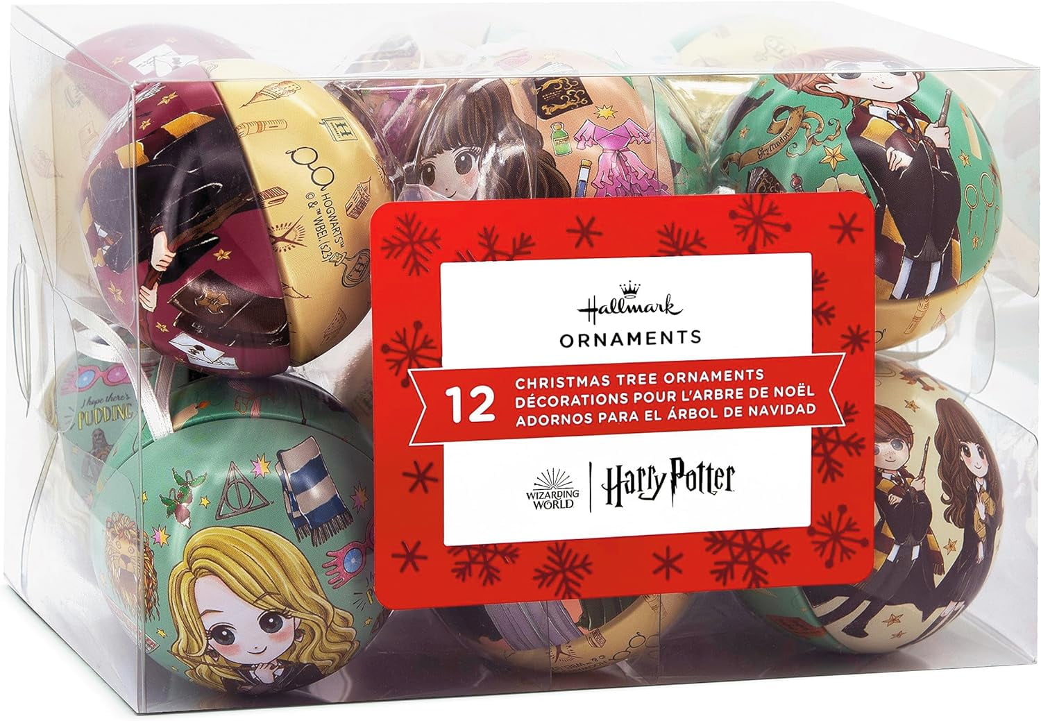 Hallmark Christmas Ornaments, Harry Potter Metal Tins, Set of  6, Harry Potter Tins (0002HCM8796) : Home & Kitchen