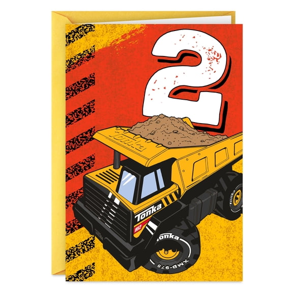 Hallmark Hasbro Tonka 2nd Birthday Card (Big Dump Truck)