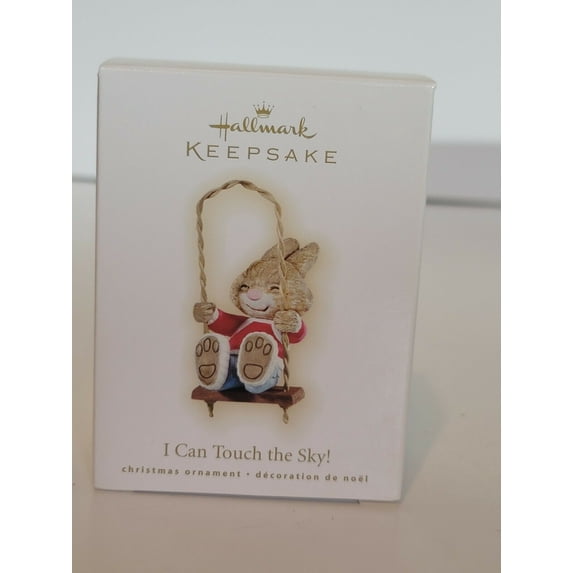 Hallmark: I Can Touch The Sky! - Rabbit on Swing - 2009 Keepsake Ornament