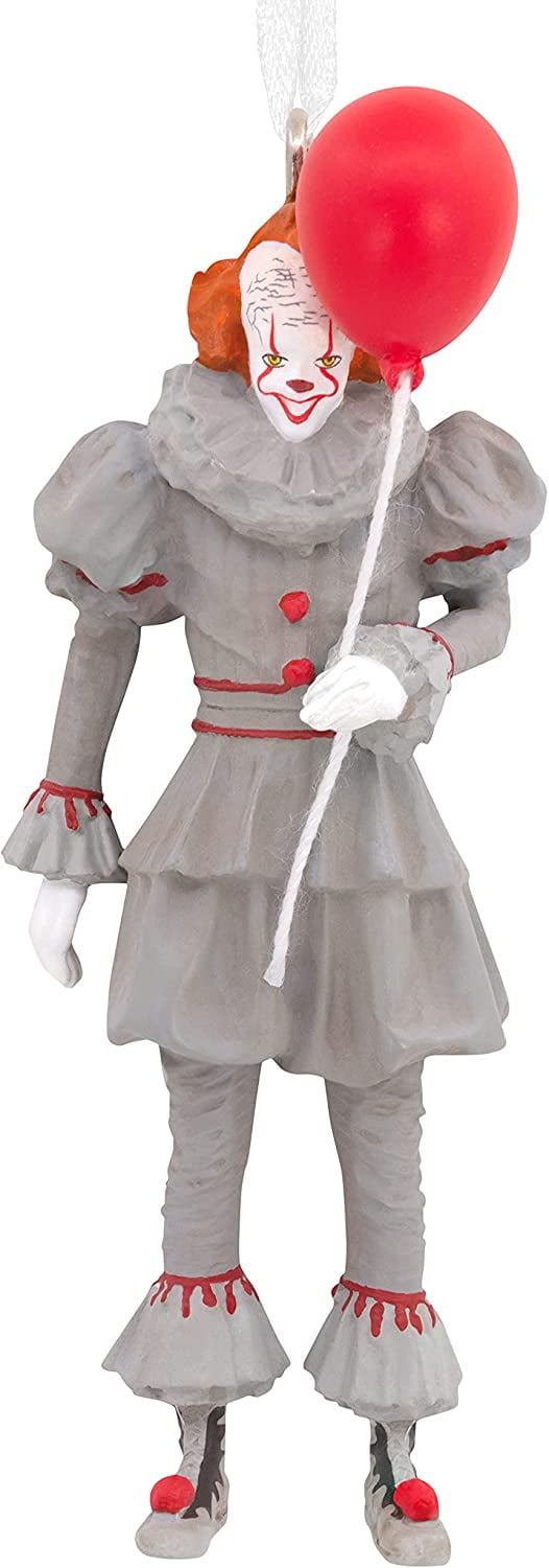 Pennywise Multicolor Resin Christmas Ornament with Red Balloon