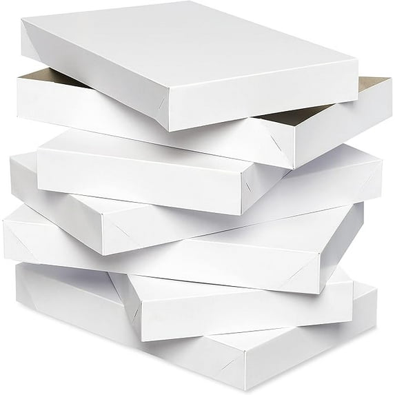 Hallmark Inspirations - 10 Count - White Medium Gift Boxes 14.2" x 9.5" x 1.8"