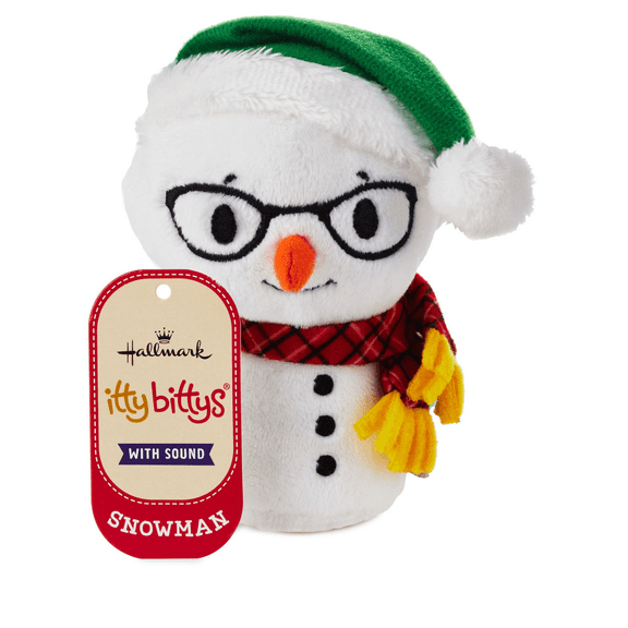 Hallmark Itty Bittys Snowman Holiday Christmas Talking Plush New with Tag