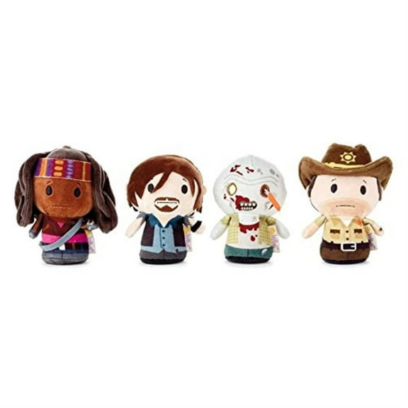 Hallmark Itty Bittys The Walking Dead Collector Set - Rick Grimes, Daryl Dixon, Michonne, Walker - Exclusive Characters