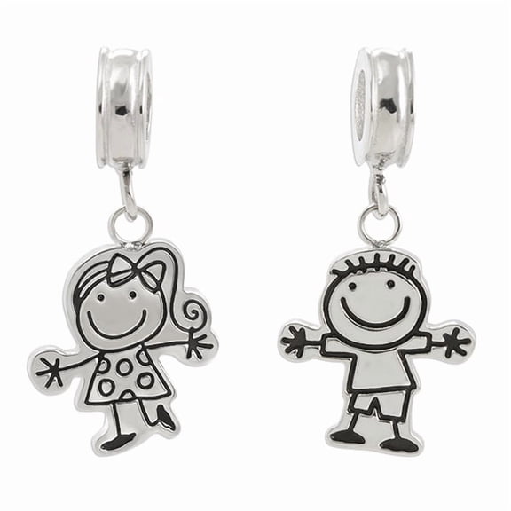 Hallmark Jewelry Connections Dangle Charms, Stainless Steel, 25 inches
