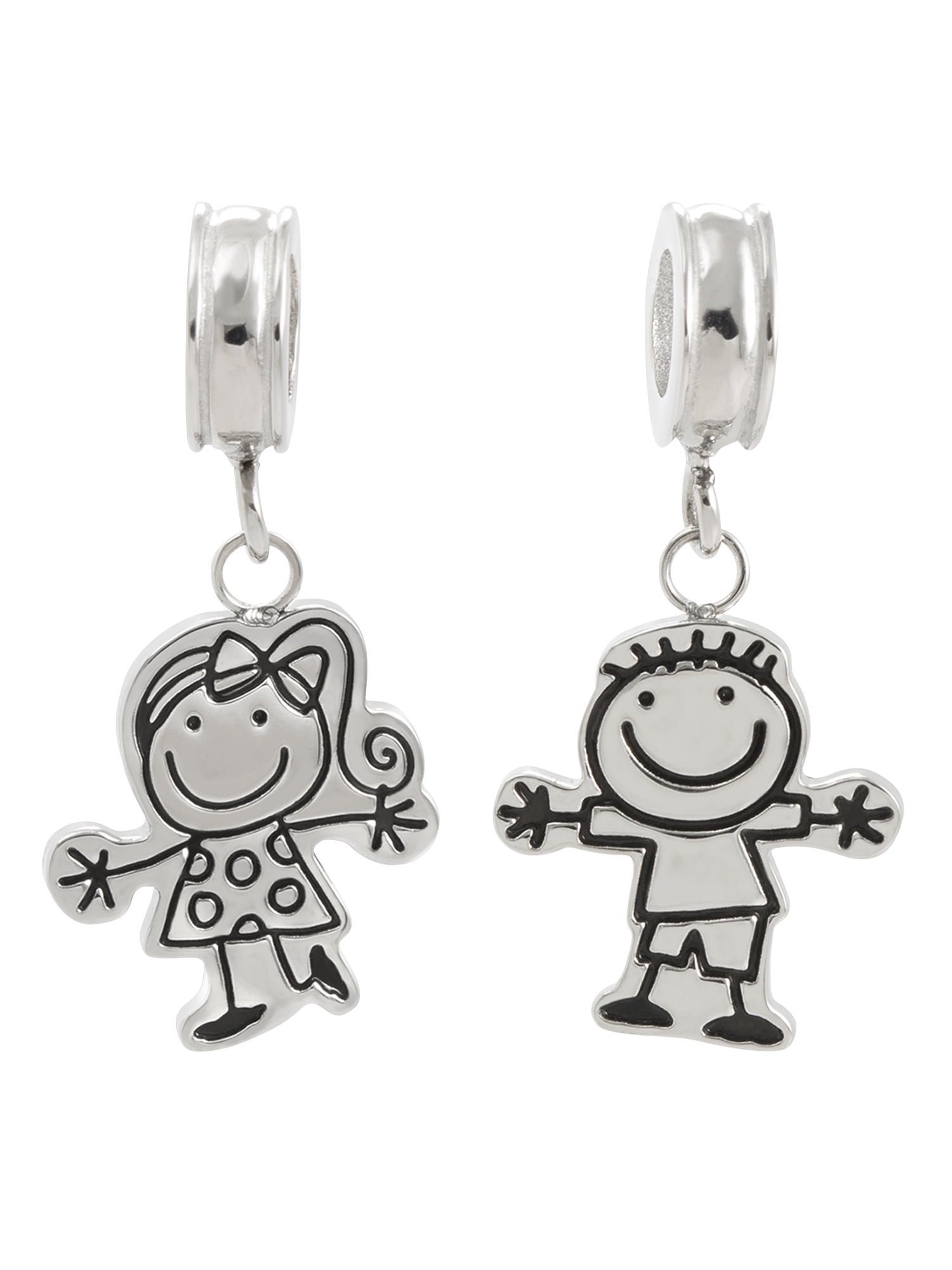 HALLMARK JEWELRY Connections Dangle Charms, Stainless Steel, 25 inches