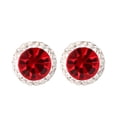 thumbnail image 1 of Hallmark Jewelry Women's Sterling Silver Crystal Birthstone Stud Earrings, 1 of 3
