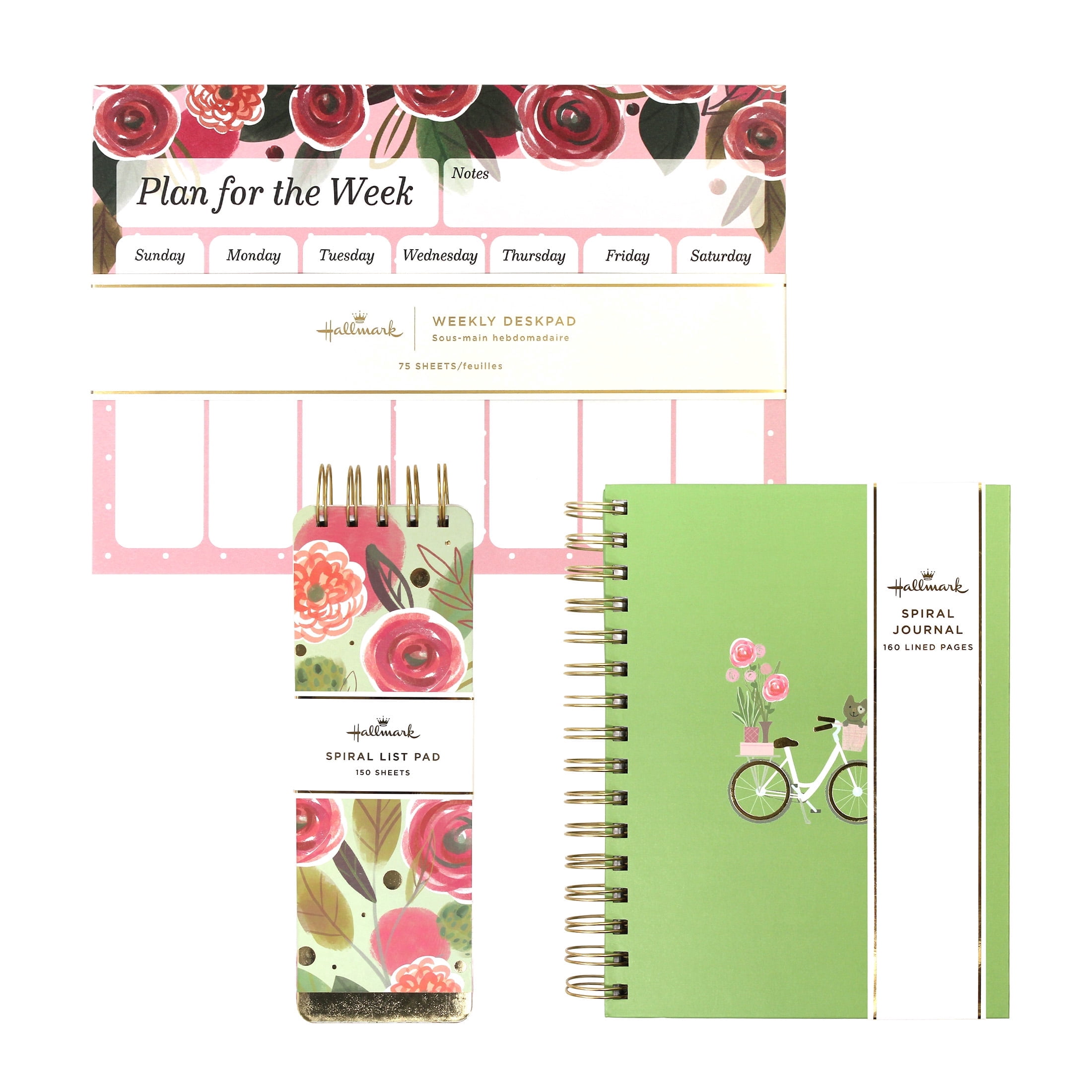 Hallmark Journal Hallmark Journal and Stationery Set (Journal, List Pad, Weekly Planner ...