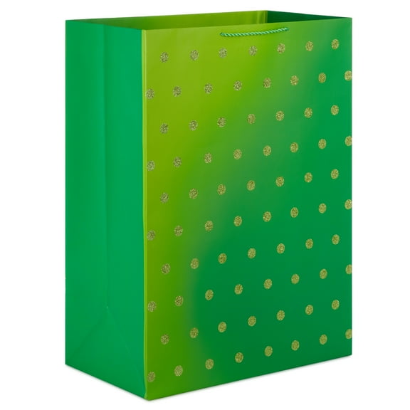 Hallmark Jumbo Gift Bag (Glitter Dots on Green)