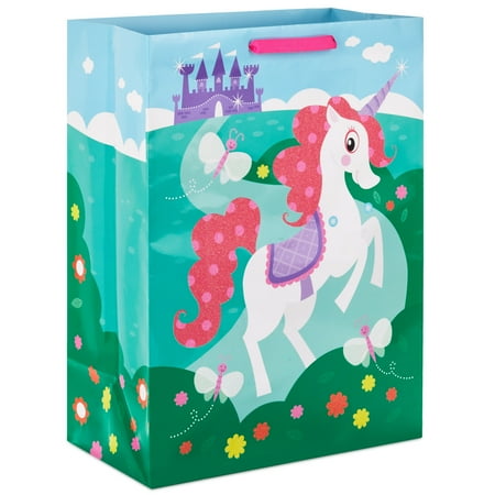 Hallmark Jumbo Gift Blue Bag (Unicorn and Castle)
