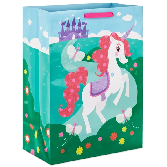Hallmark Jumbo Gift Blue Bag (Unicorn and Castle)