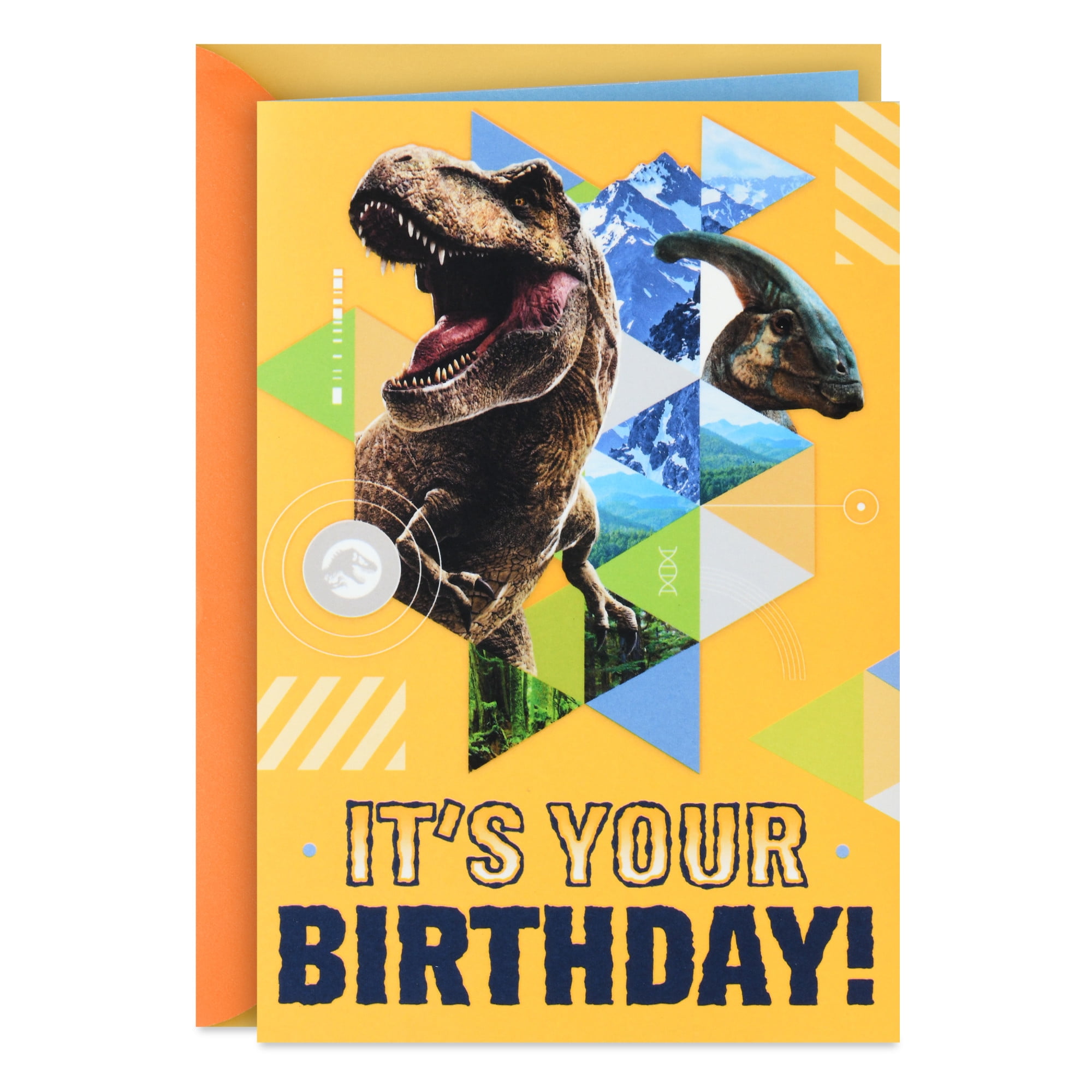 Hallmark Jurassic World Dominion Birthday Card with Detachable Door Hanger (Epic and Awesome)