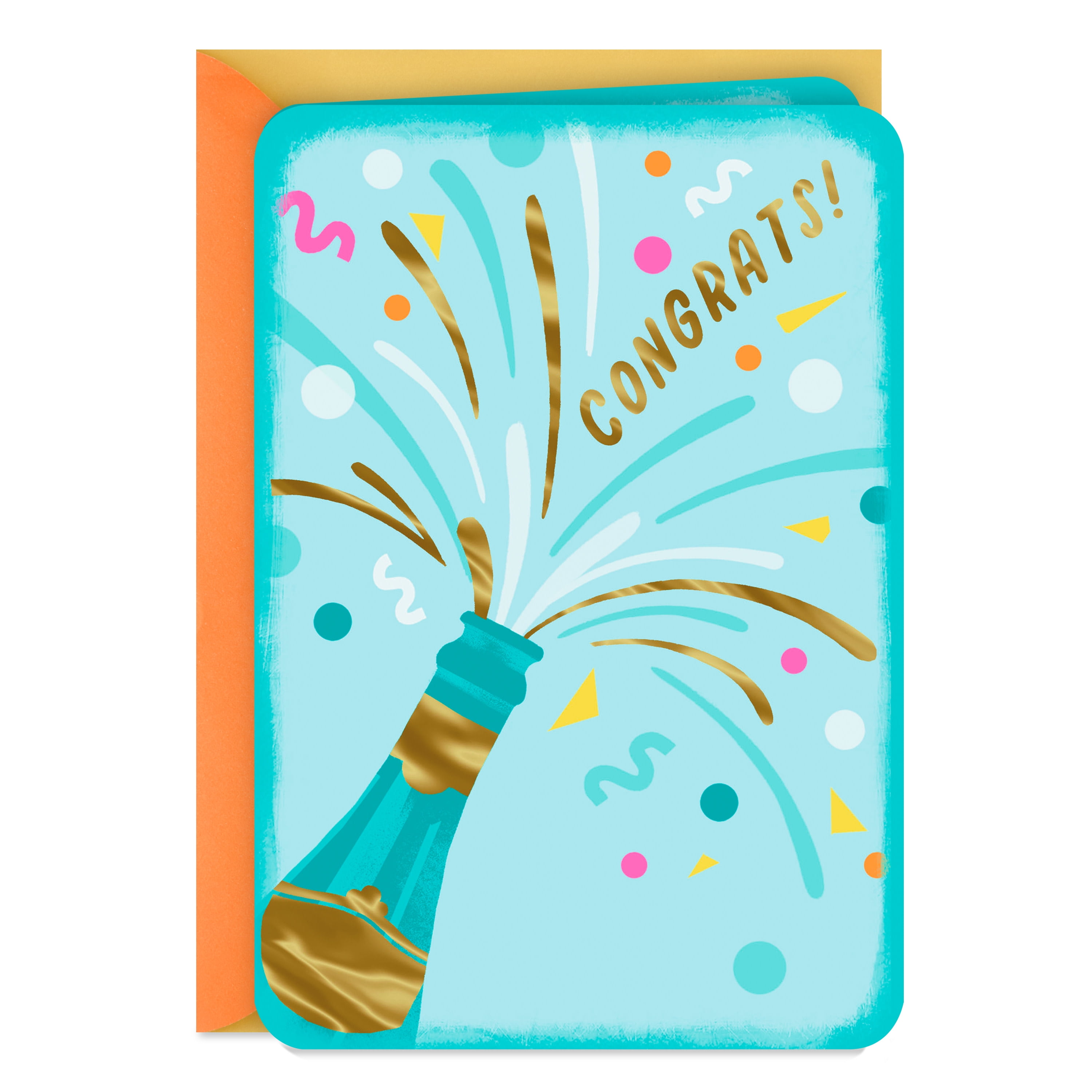 Hallmark Just Because Congratulations Card (Champagne and Confetti)