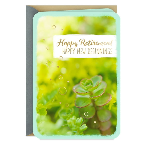 Hallmark Just Because Retirement Congratulations Card (Happy New Beginnings)