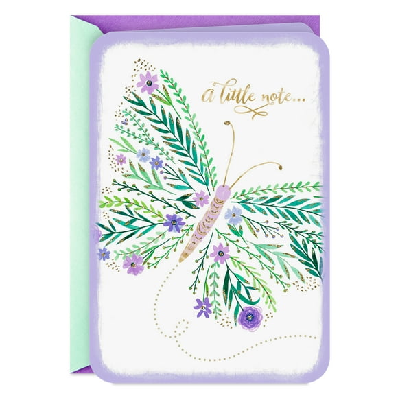 Hallmark Just Because Thinking of You Card (Floral Butterfly)
