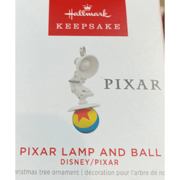 Hallmark Keepsake 0.8" Miniature Christmas Ornament 2022, Disney/Pixar Pixar Lamp and Ball, Mini