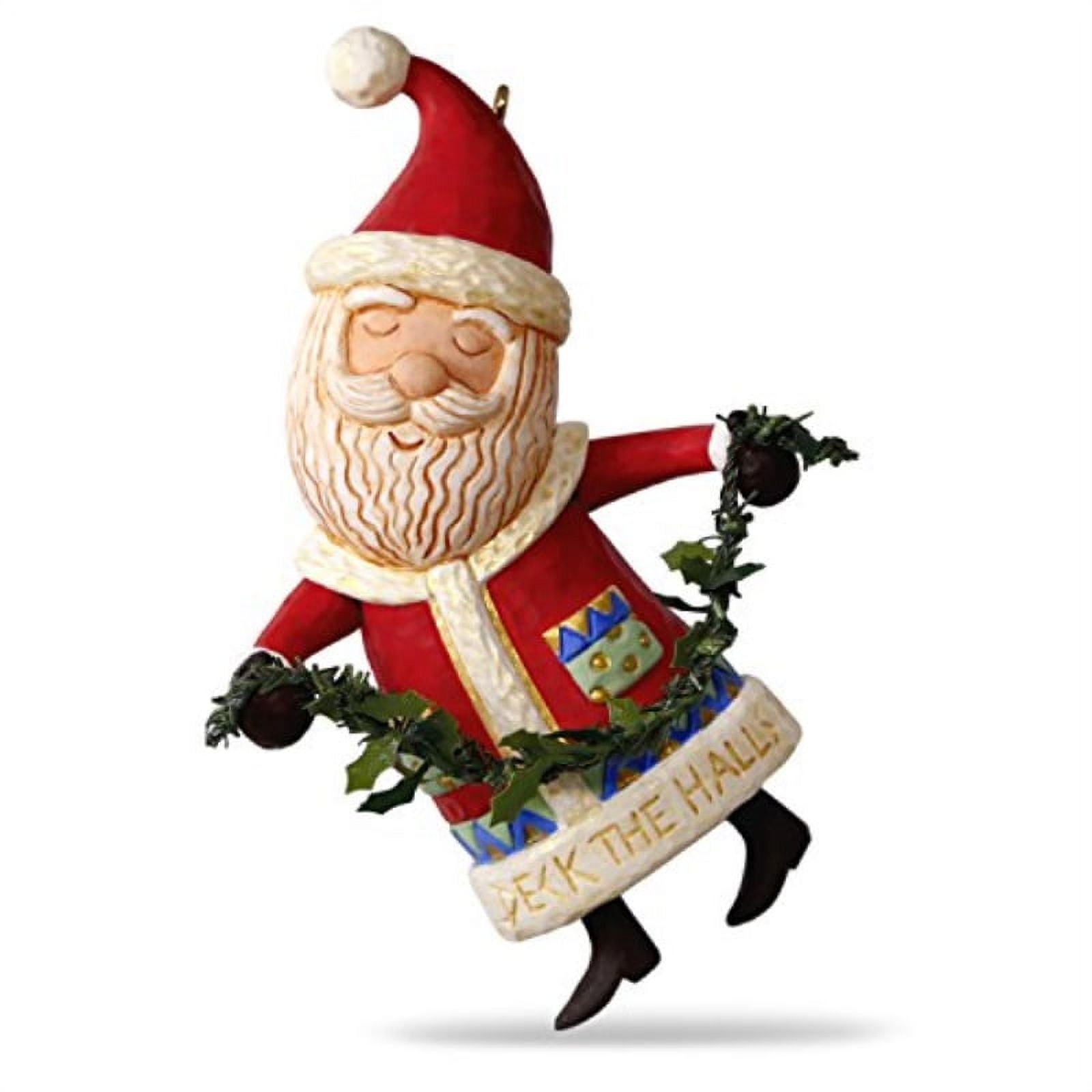 Hallmark Keepsake 2017 Boughs of Holly Santa Christmas Ornament