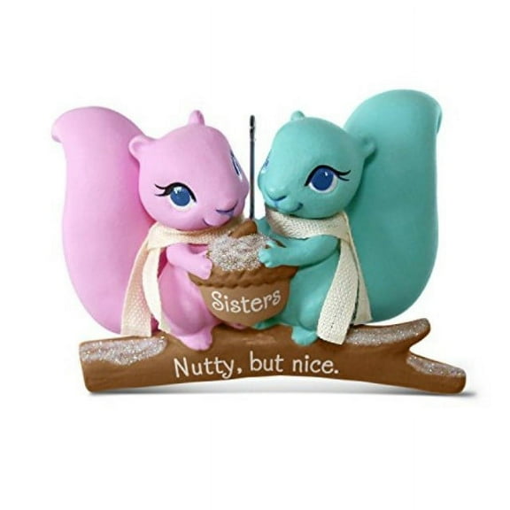Hallmark Keepsake 2017 Nutty But Nice Sisters Squirrels Christmas Ornament