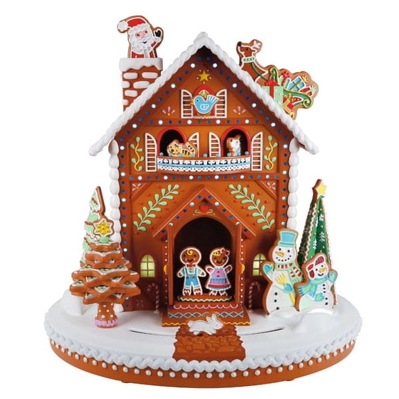 Hallmark Keepsake 2021, Deck The Gingerbread House Musical Tabletop Decoration with Light and Motion