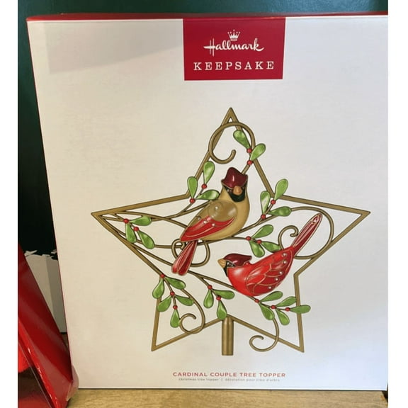 Hallmark Keepsake 2022, Cardinal Couple Metal Christmas Tree Topper