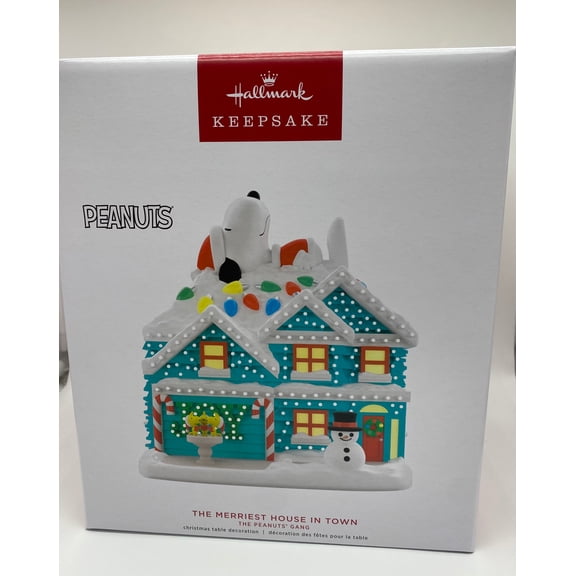 Hallmark Keepsake 2022, The Peanuts Gang The Merriest House in Town Musical Tabletop Decoration with Light