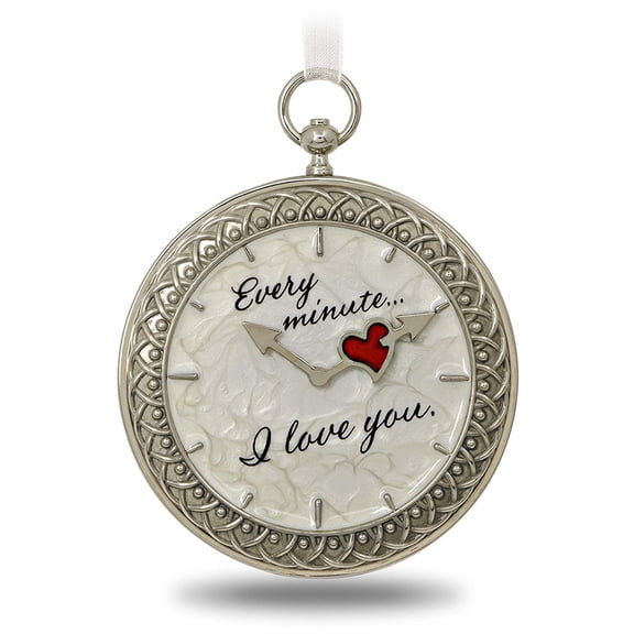 Hallmark Keepsake Christmas Ornament 2018 Year Dated, Our First Christmas Time for Love Pocket Watch Metal