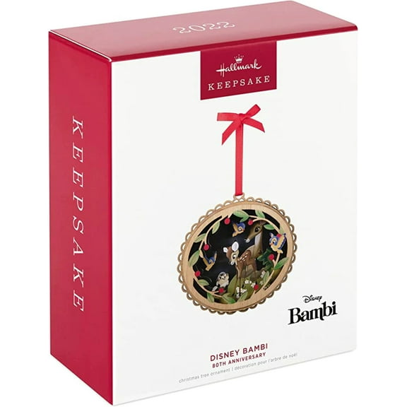 Hallmark Keepsake Christmas Ornament 2022, Disney Bambi 80th Anniversary Papercraft