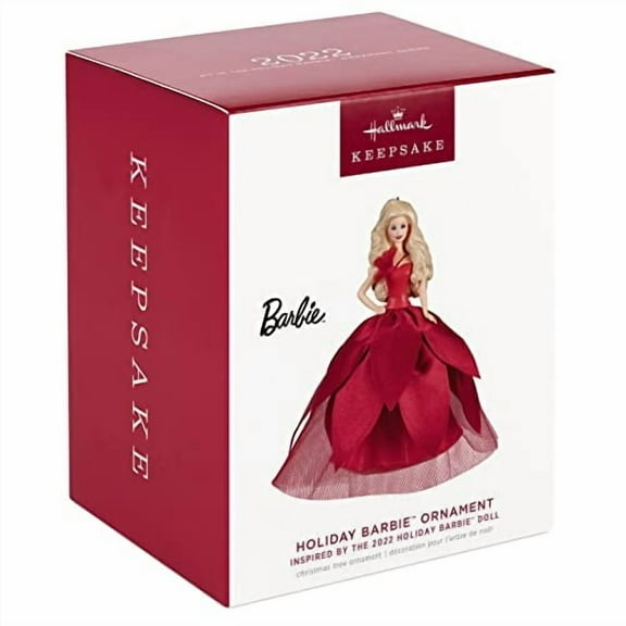 Hallmark 2022 Holiday Barbie Doll Christmas Ornament New With Box