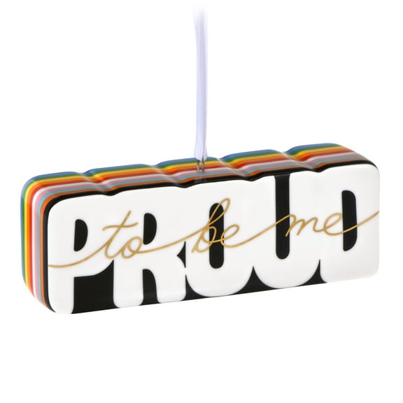 Hallmark Keepsake Christmas Ornament 2023, Proud to Be Me, Rainbow LGBTQIA Pride; .31 lbs.