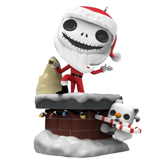 Hallmark Keepsake Christmas Ornament Disney Tim Burton's The Nightmare Before Christmas Jack Skellington and Zero Funko POP!
